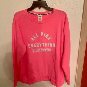 Pink Victoria secret crew neck sweater